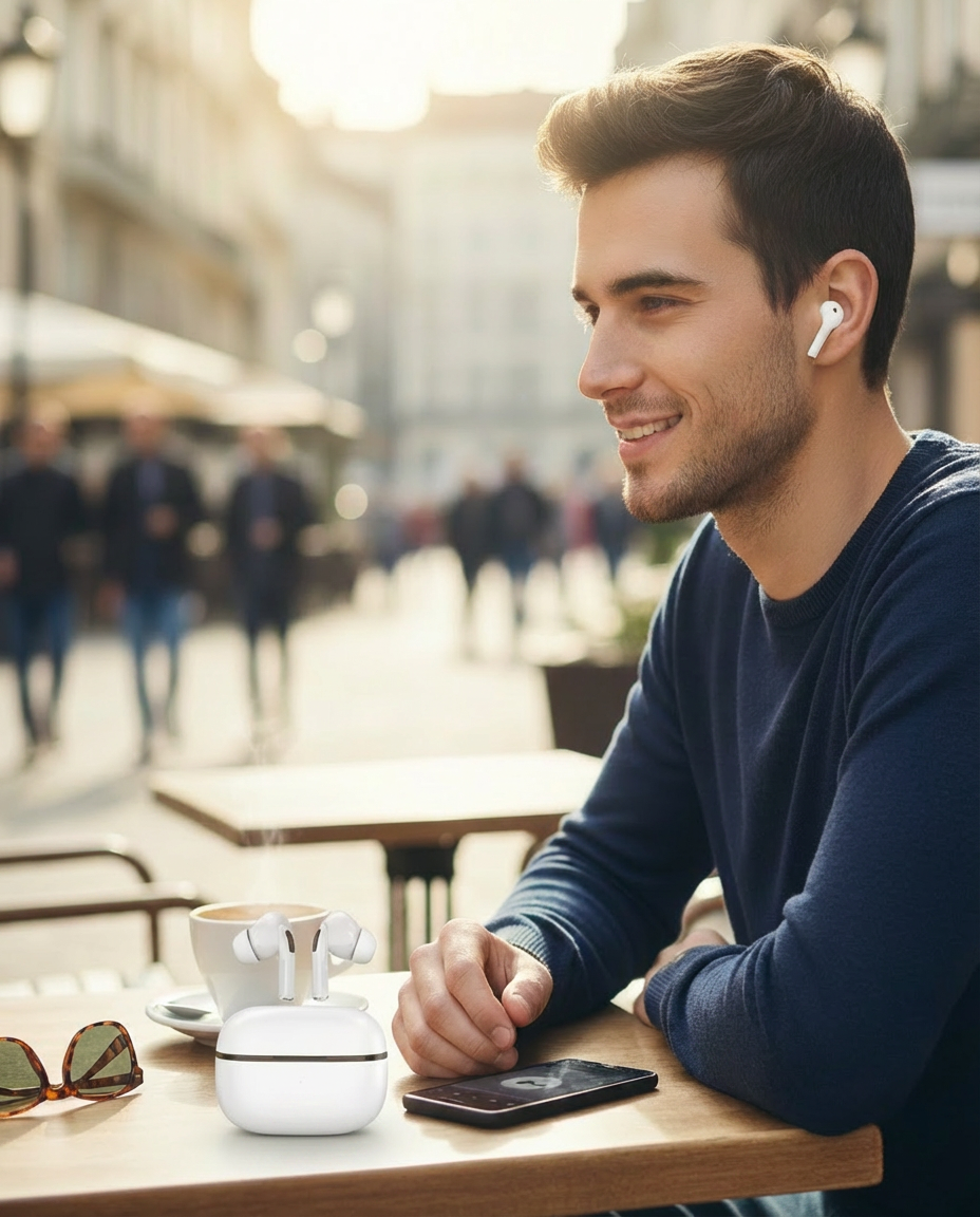 VYSORX TranslatePro auriculares en uso